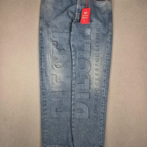 Diesel Jeans Mens 30 Embossed Dead Stock 2010 FS4 Loose Straight Street Cotton